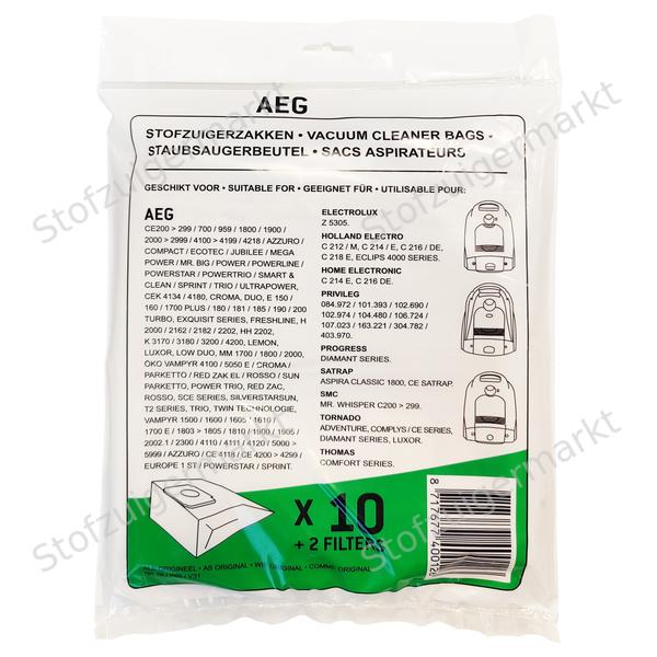 Papieren - staubsaugerbeutel - Aeg, Electrolux, SMC  - polybeutel