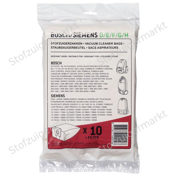 Papieren - staubsaugerbeutel - Bosch, Siemens - polybeutel