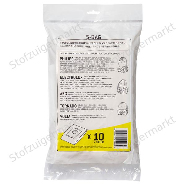 Papieren - staubsaugerbeutel - Philips, Electrolux, Aeg - polybeutel
